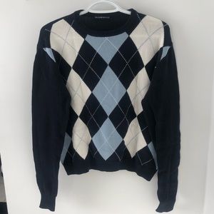 Brandy Melville Knitted Argyle Sweater